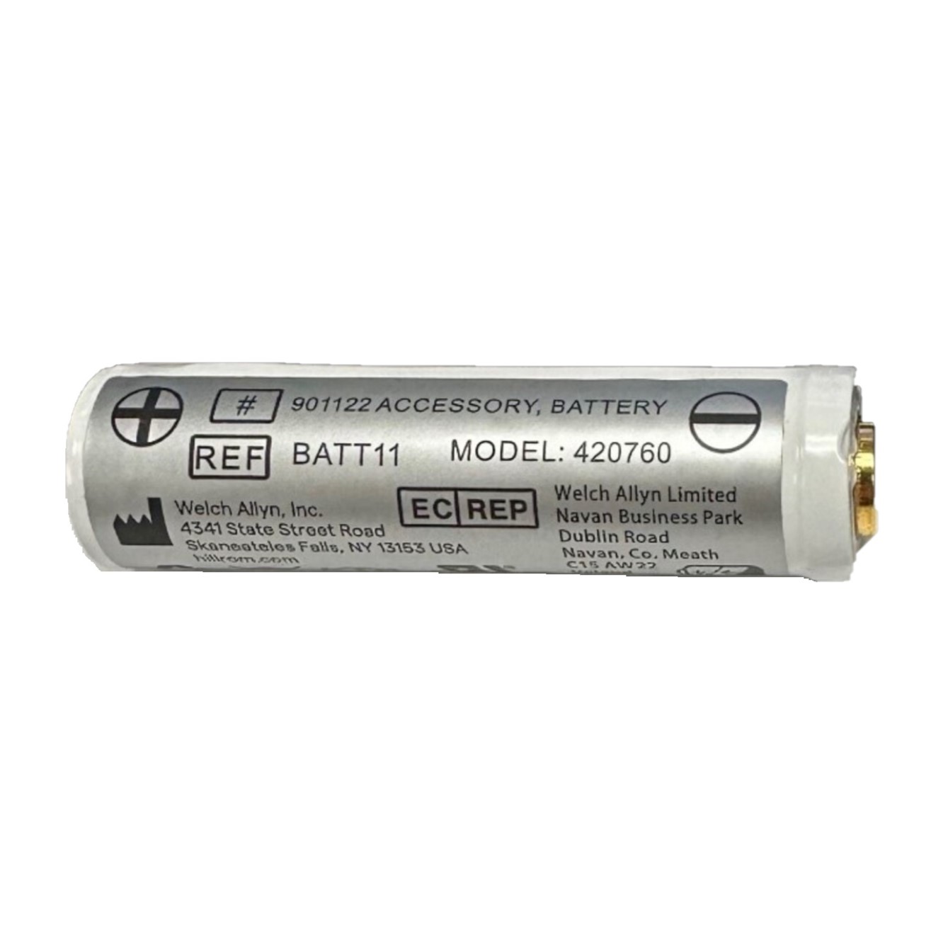 Battery Rechargeable 1-Cell 3.7V (2100mA) Lithium-Ion for Connex ProBP 3400 (1/EA) by Hillrom/Welch Allyn  ID BATT11